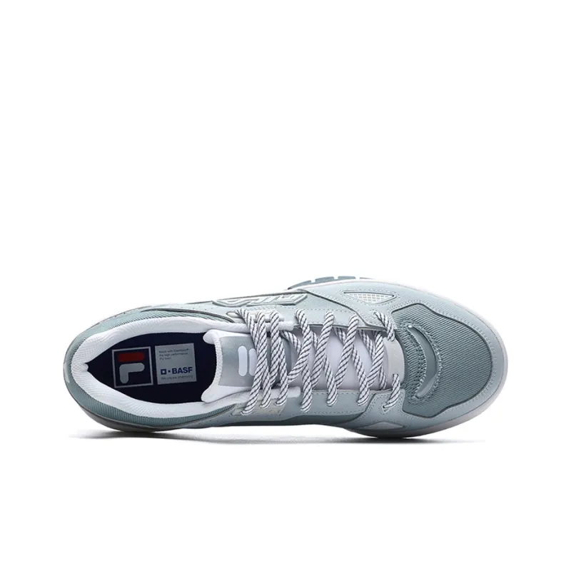 FILA FUSION Teratach Fusion Anti Slip And Wear Resistant Lightweight Low Top Skateboard Shoes Men's Gray Blue-3