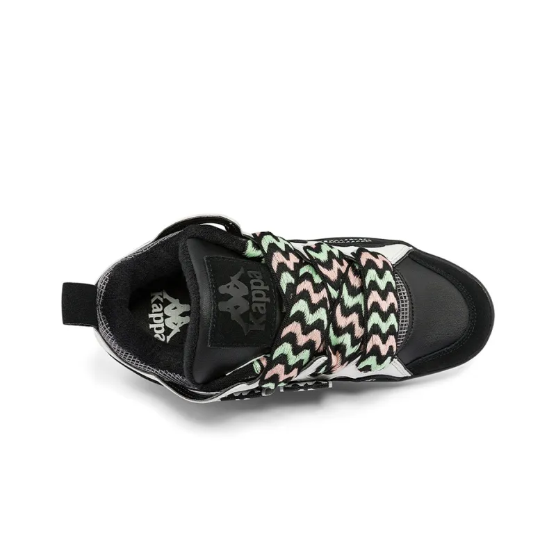 Kappa Fatty Wear Resistant Coverage Slip Resistant Low Top Skateboard Shoes Unisex Black-6