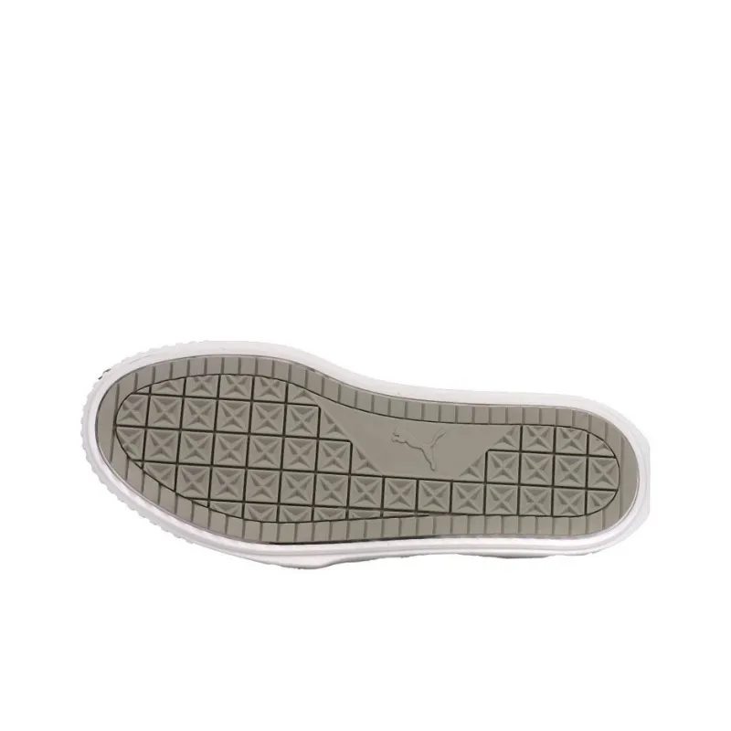PUMA Suede Wear-resistant And Lightweight Low-Top Skateboard Shoes Unisex Gray White-4