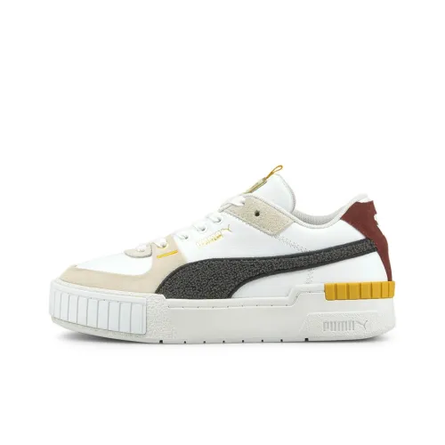 PUMA Cali Series Skateboard Shoes Women's Low-Top White/Yellow/Black