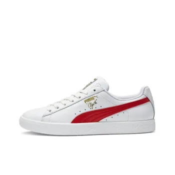 PUMA Clyde Leather Foil White Cherry