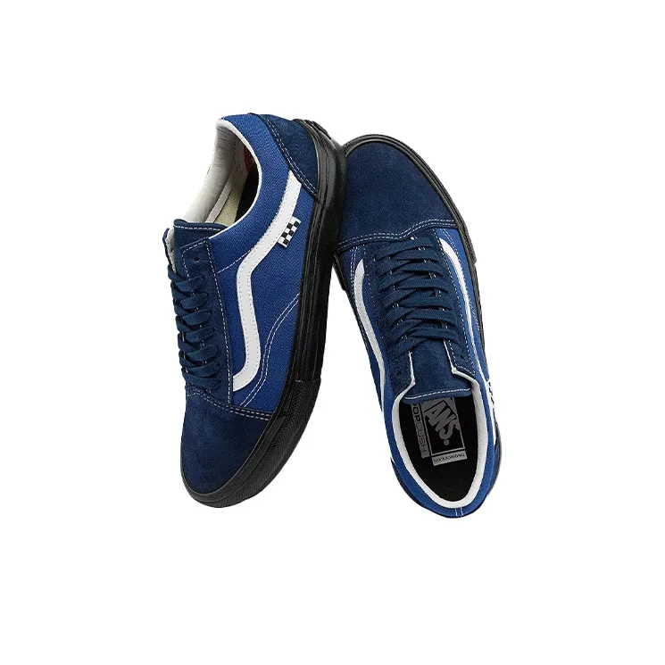 Vans Unisex Skate Old Skool Vcu Sneakers Black/Blue-3