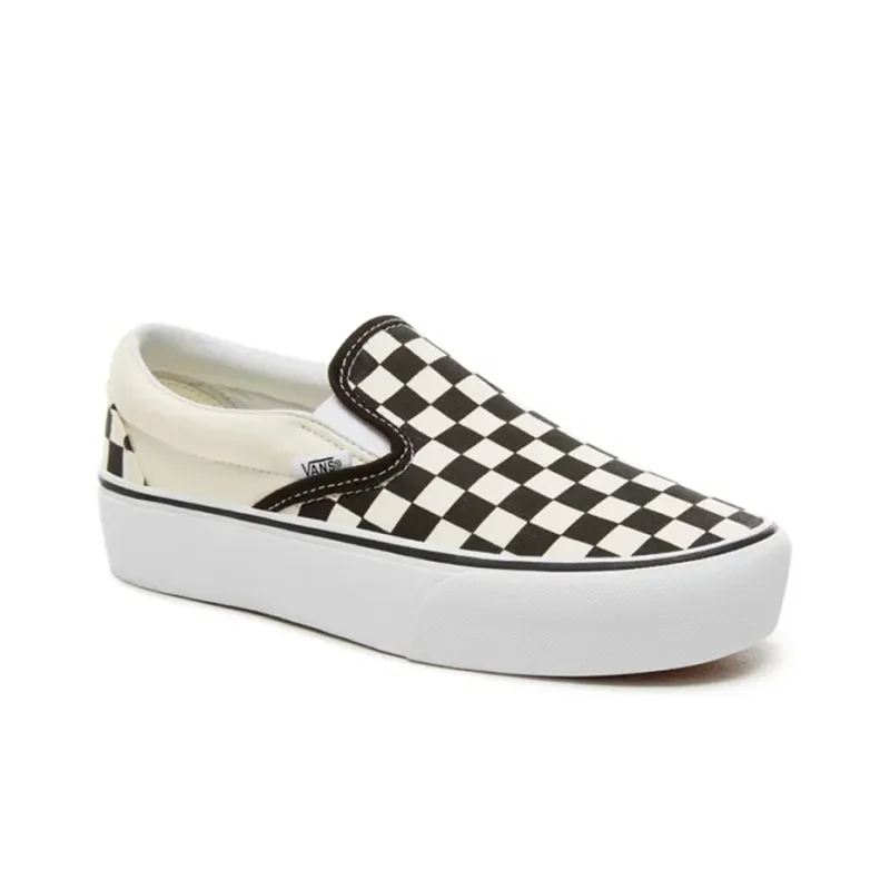 Vans Classic Slip On Platform 'Checker Black White'-1