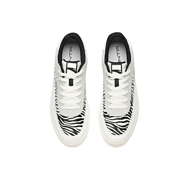 ANTA Skateboard Shoes Men Low Top Ivory White/Shade 1 Gray/Black-2