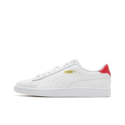PUMA Smash V2 'White High Risk Red'