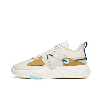 Anta Life Collection Rejecting Mediocrity Slip Resistant Cushioning Low Top Skateboard Shoes White Brown