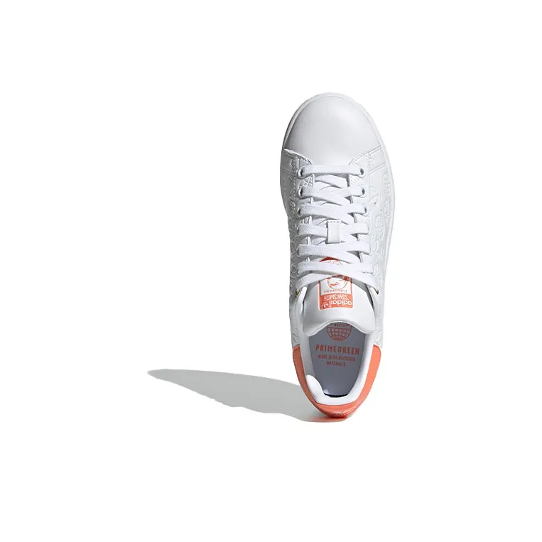 Adidas Stan Smith Embossed Graphics White Semi Coral Women's-4