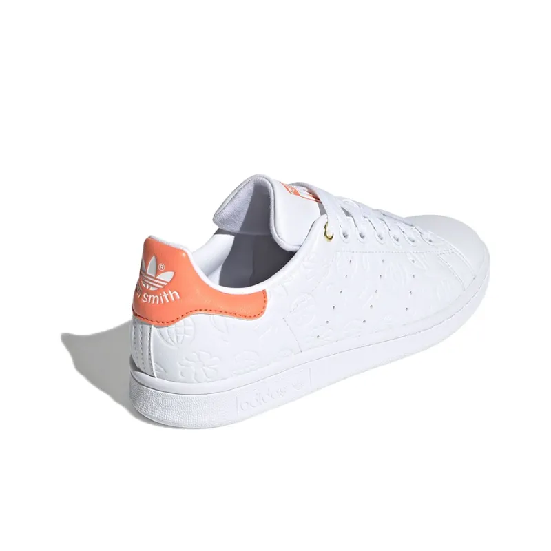 Adidas Stan Smith Embossed Graphics White Semi Coral Women's-3