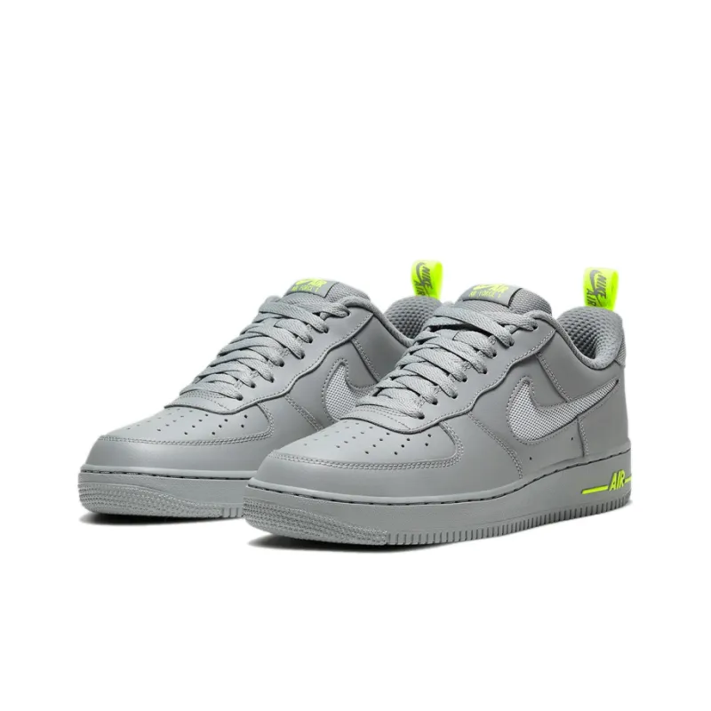 Nike Air Force 1 Low Cut Out Swoosh Particle Grey Volt-2
