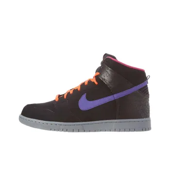 Nike Dunk Wear Resistant Balance High Top Skateboard Shoes Men's Black Purple