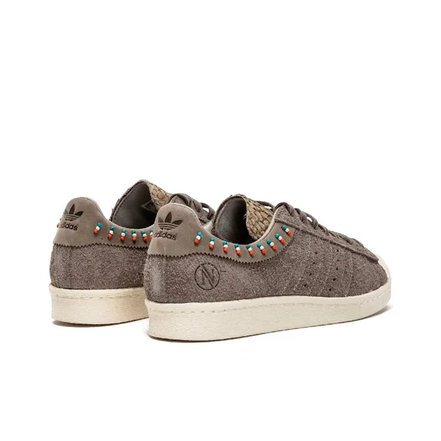 Adidas Originals Superstar 80v Invincible Slip Resistant Low Top Skateboard Shoes Unisex Brown-3