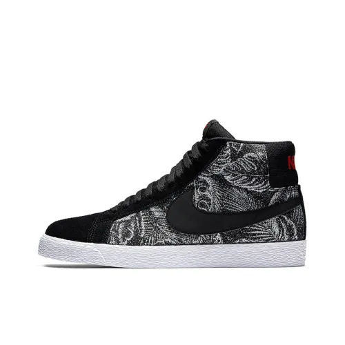 Nike Blazer Skateboard Shoes Men Mid-Top Black/White