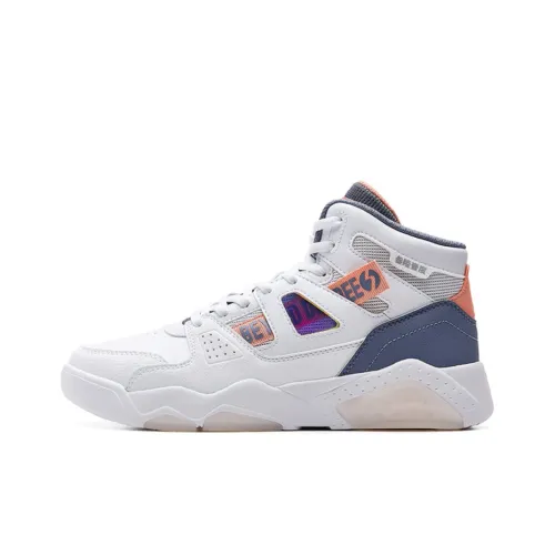 361° Anti-Slip Wear-Resistant High-Top Skateboard Shoes Women's White Blue
