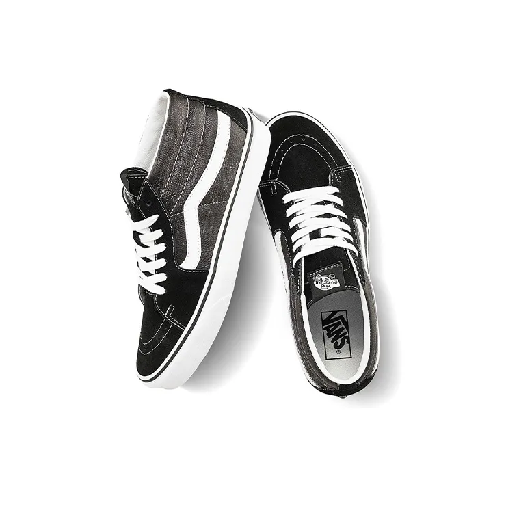 Vans SK8 Mid Splicing Mid Tops Casual Skateboarding Shoes Unisex Black-3
