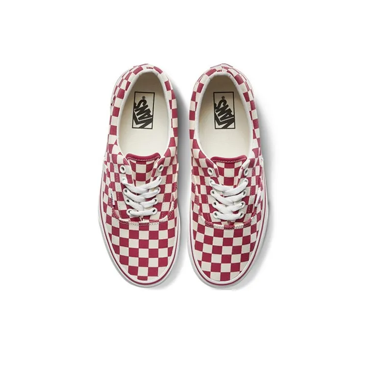 Vans Era Checkerboard Red-3