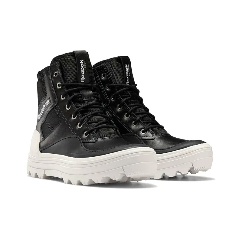 Reebok Club C Cleated Mid Warm Slip-Resistant Cushioning High-Top Skateboard Shoes Men's Black-2