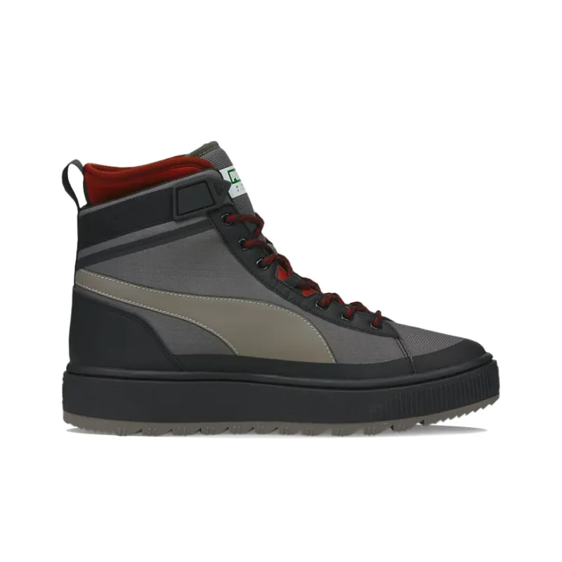 PUMA Unisex Suede Wtr Mid Top Sneakers Black/Grey-1