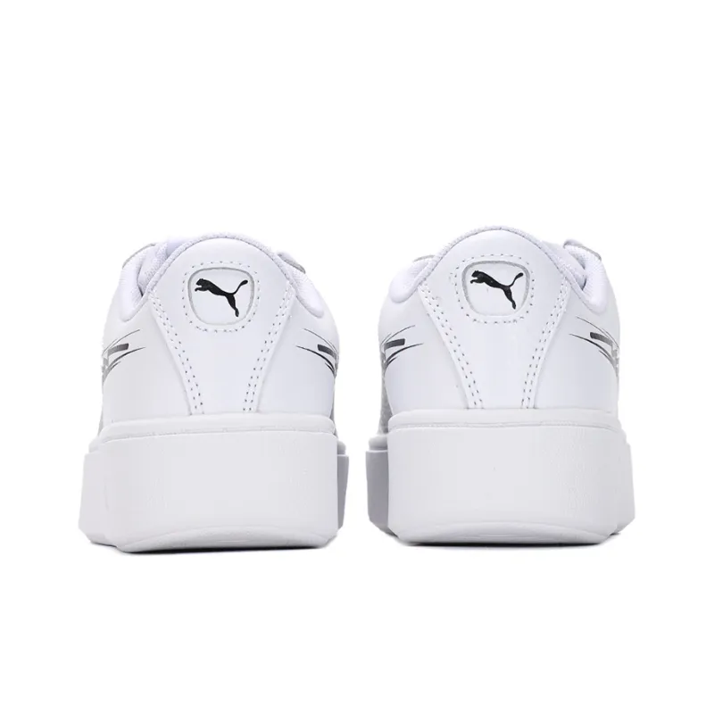 PUMA Vikky Stacked L Sketch Sneakers White/Black Women's-4
