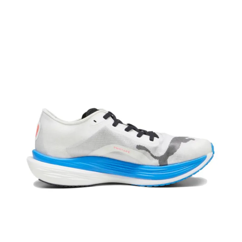 PUMA Deviate Nitro Elite 2 Cushioning, Slip Resistant, And Abrasion Resistant Low Top Running Shoes Men's White Blue-1