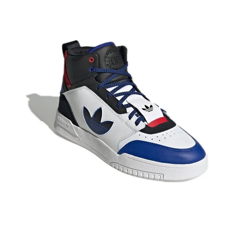 Adidas Originals Drop Step Mid Top Sneakers White/Black/Blue-2