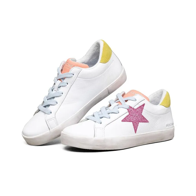 Skechers Diamond Starz Low Top Sneakers White/Red/Yellow Women's-2