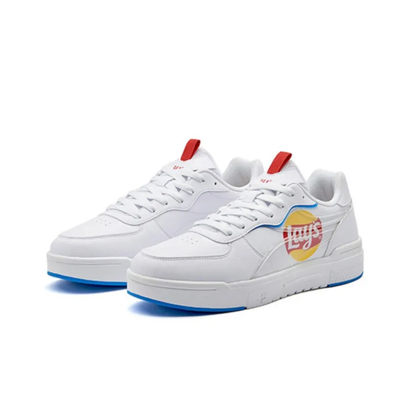 361° Low Top Skateboard Shoes Men's White Blue-2