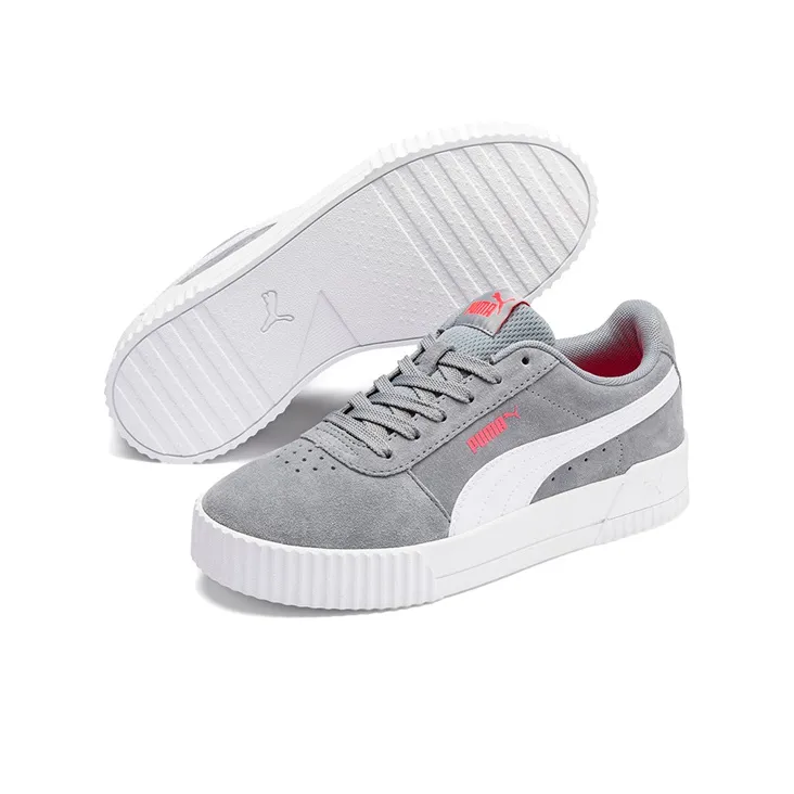 PUMA Carina Suede White/Grey/Red Women's-2