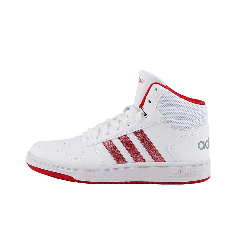 Adidas Neo Neo Hoops 2.0 Mid White Red Women s