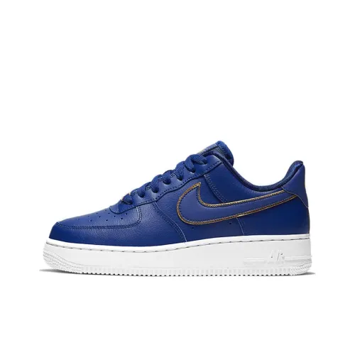 Nike Air Force 1 Low Blue Gold Swoosh Women's