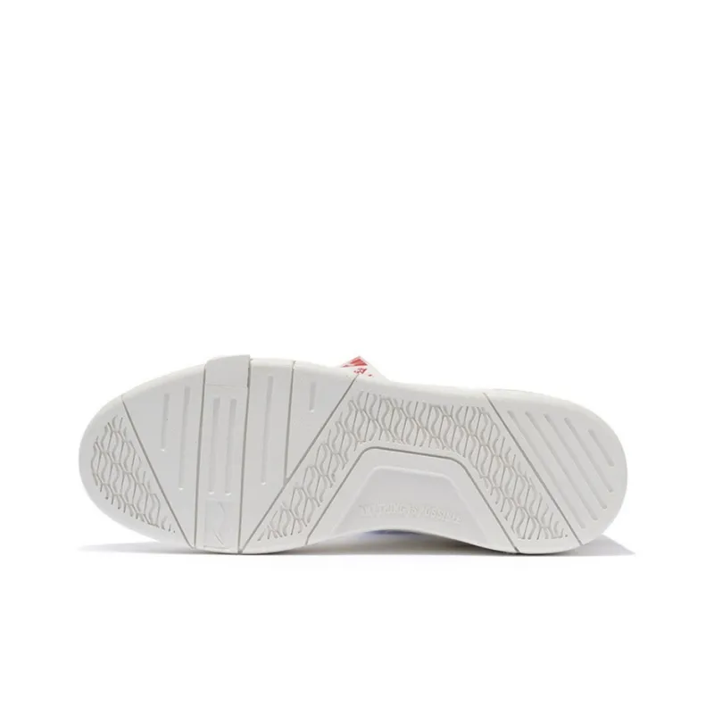LINING Rijin Doujin Collection Skateboard Shoes Women's Low Top White/Red-4