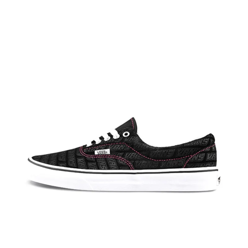 Vans Era Low Tops Casual Skateboarding Shoes Unisex Black Alphabet-0