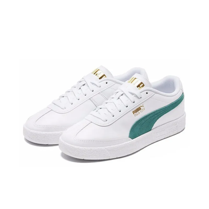 PUMA Oslo City Casual Board Shoes White/Green-2