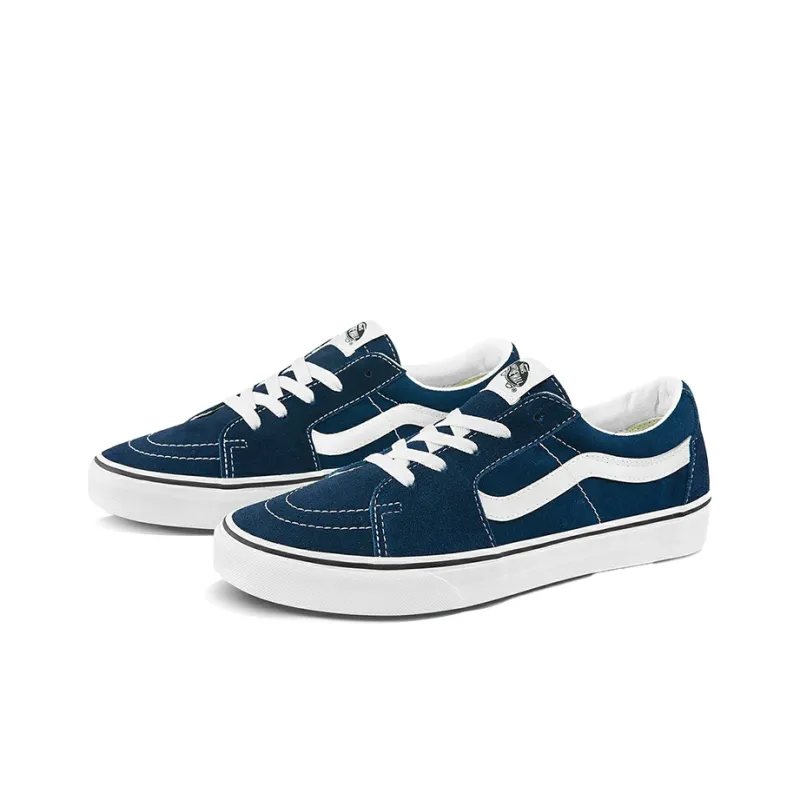 Vans SK8 Low Breathable Lightweight Wear resistant Low Tops Casual Skateboarding Shoes Unisex Blue-1