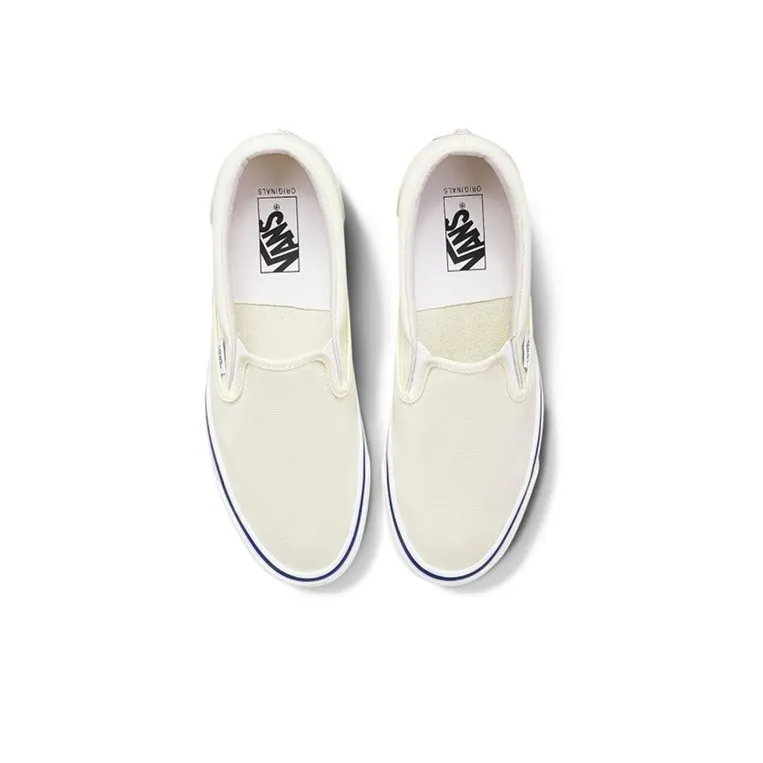Vans Vault Og Classic Slip On Lx Canvas Classic White Blue-2