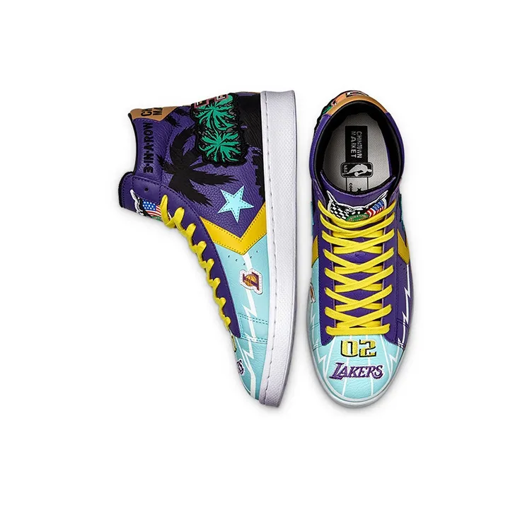 Converse Chinatown Market X Pro Leather High 'Lakers Championship Jacket'-4
