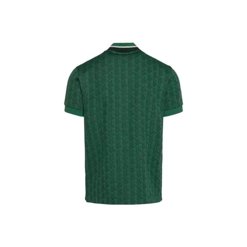 LACOSTE Geometric Pattern Logo appliqué Polo Shirt-1