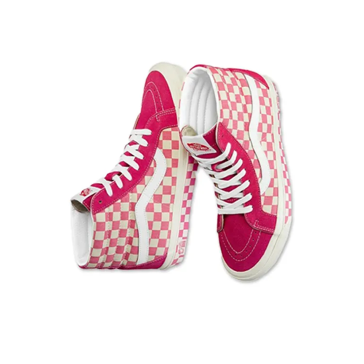 Vans Style 38 Checkerboard Pink/White-2