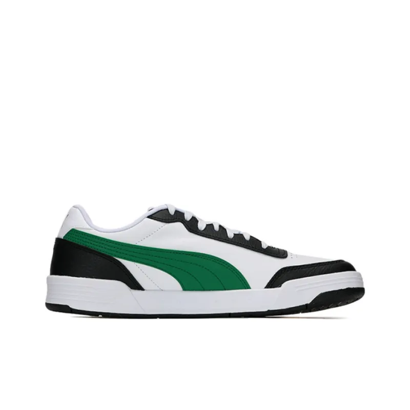PUMA Caracal Wear resistant Lightweight Low Tops Casual Skateboarding Shoes Unisex White Green-1
