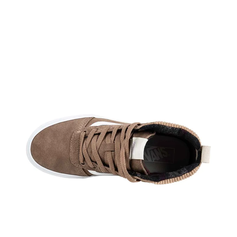 Vans Ward Hi Mte Cozy Breathable Casual Skateboarding Shoes Brown Women's-3