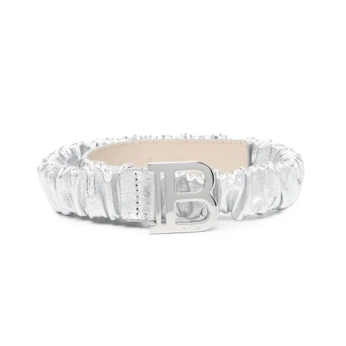 BALMAIN Leather Belts Kids Silver