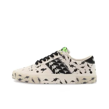 Kappa Wear Resistant Slip Resistant Low Top Skateboard Shoes Unisex White Black