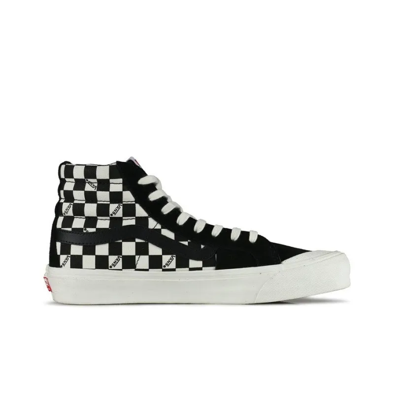 Vans Style 138 Non slip Lightweight High Top Skateboard Shoes Unisex Black White-1