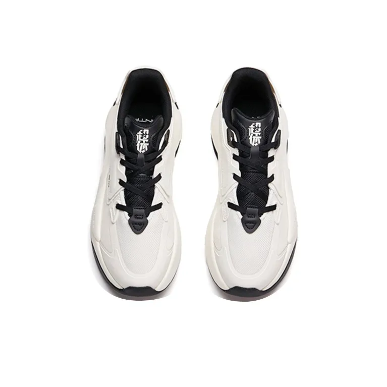 Anta Life Collection Super Body Anti Slip Wear Resistant Low Top Skateboard Shoes Women's White Black-3