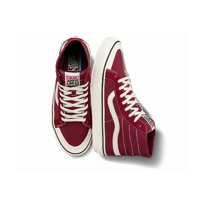Vans SK8 High-Top Skateboard Shoes Unisex Burgundy-3