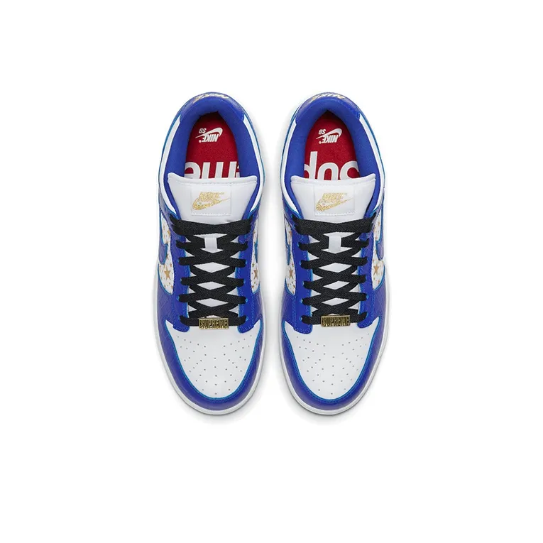 Nike Sb Dunk Low Supreme Stars Hyper Royal 2021-3