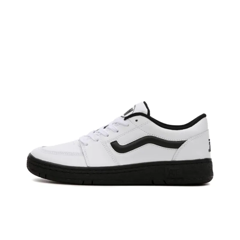 Vans Leather Fairlane Sneakers Black/White Women's-0