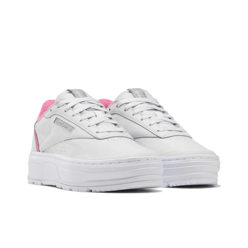 Reebok Women's Club C Double Geo 'Cold Grey Atomic Pink' Women's-2