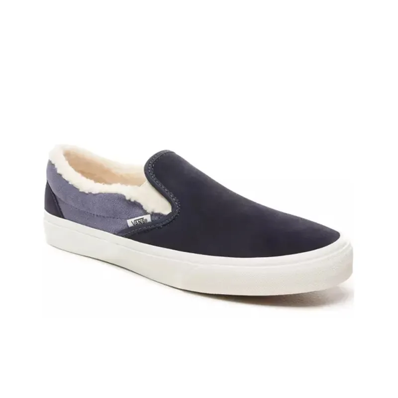 Vans Suede And Sherpa Classic Slip On 'Blue White'-2