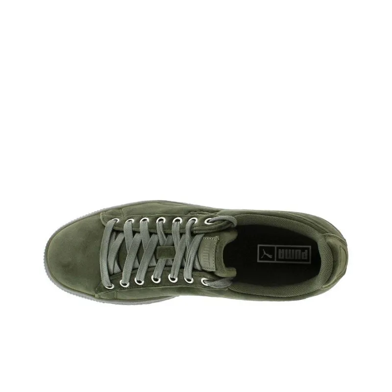 PUMA Clyde Series Skateboard Shoes Men Low-Top Army Green-2