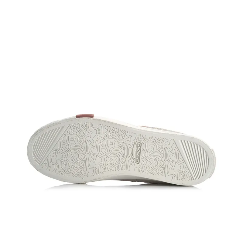 LINING Skateboard Shoes Women's High-Top Dark Khaki/White-4